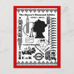 O cartão postal comemorativo do Jubileu de Diamant
