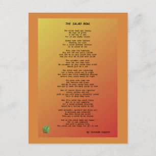 O cartão postal da tigela de salada