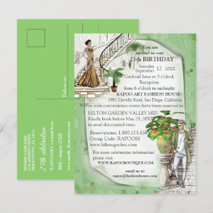 O cartão postal de anúncio do designer de moda