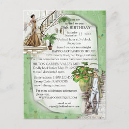 O cartão postal de anúncio do designer de moda