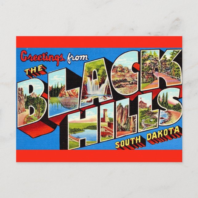 O cartão postal de saudações Black Hills (Frente)