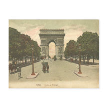 O cartão postal do Arc de Triomphe de l'Étoile.