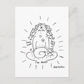 O cartão postal do gato curandeiro