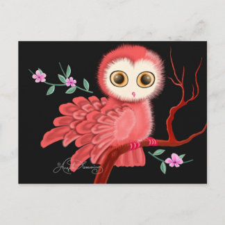 O cartão postal do Owl Wistful, cartões, Saudação