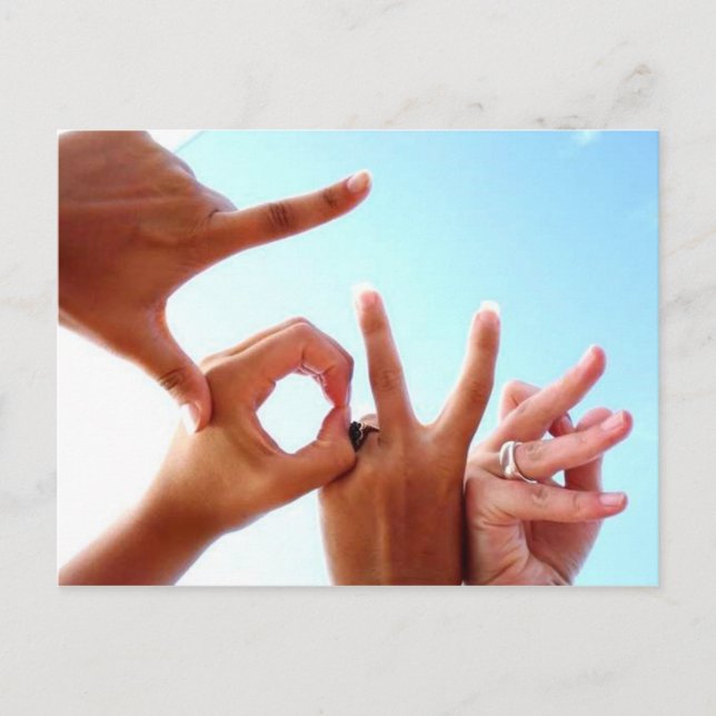 o cartão postal LOVE (Frente)