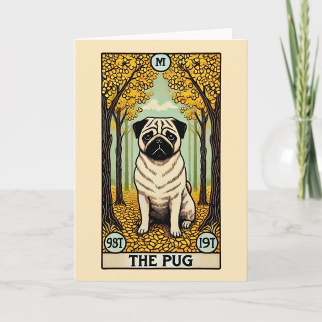 O Cartão Pug Tarot (Frente)