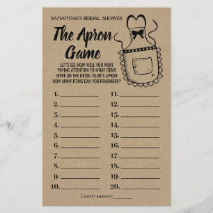 O Cartão Russo do Chá de panela Apron Game