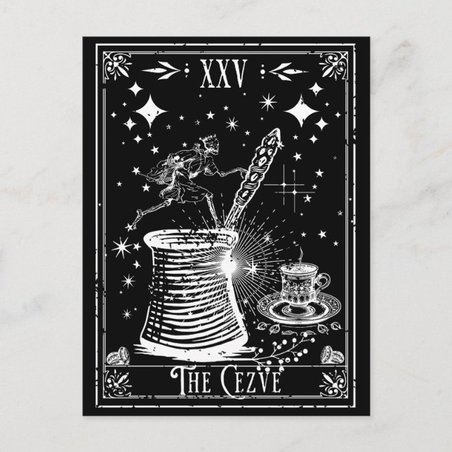 O Cartão Turco de Café Cezve (Frente)