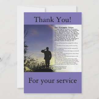 O cartão Ultimate Price Soldier e Veterans