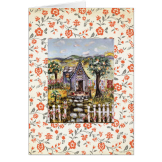 O cartão vazio da casa da igreja