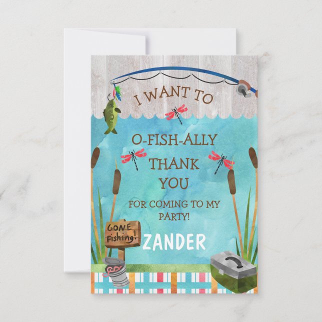 O Cartões de agradecimentos de aliança de peixe (Frente)