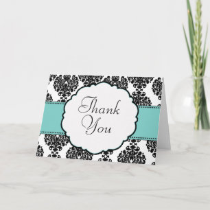 O Cartões de agradecimentos de Casamento Azul de O