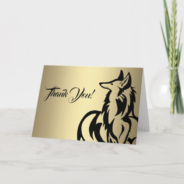 O Cartões de agradecimentos Raposa (Frente)