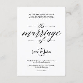O Casamento do Convite Básico de Casamento