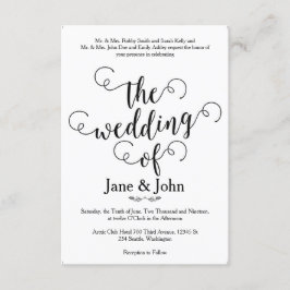 O Casamento do Convite Básico de Casamento