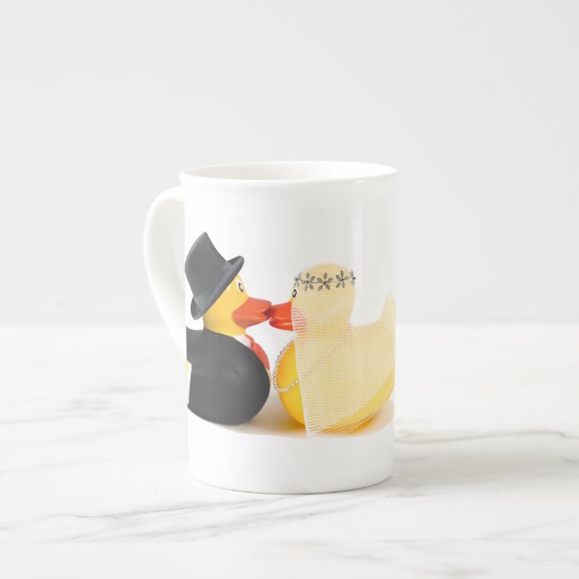 O casamento ducks 3… canecas cerâmicas (Frente Esquerda)