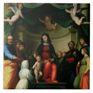 O casamento místico de St. Catherine de Siena com