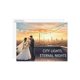 O casamento moderno elegante Salve o cartão postal