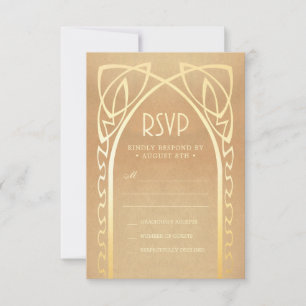 O casamento RSVP carda o vintage Nouveau de  