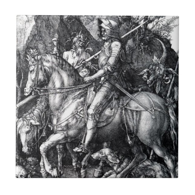 O cavaleiro, morte e o diabo por Albrecht Durer (Frente)