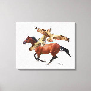 O cavalo do puro-sangue Hawks canvas