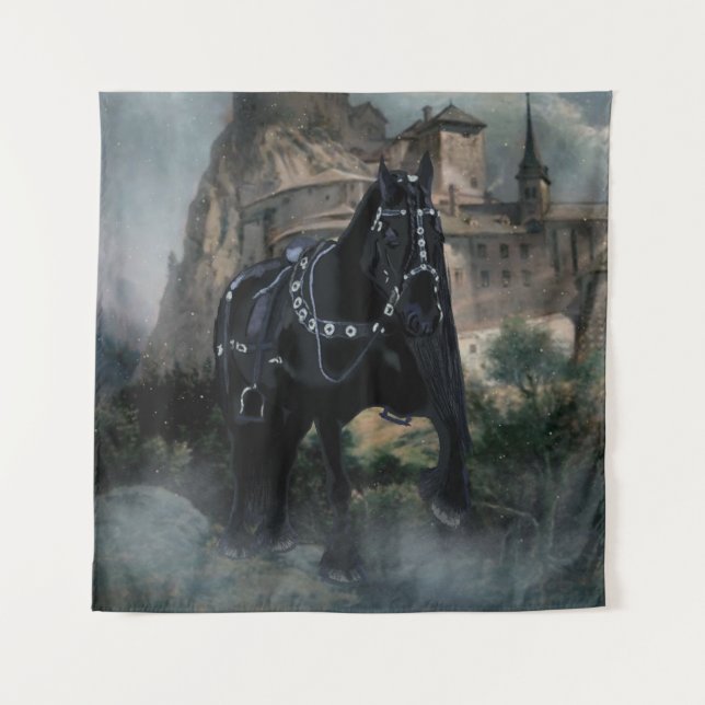 O Cavalo Medieval - Tapeçaria (Frente)