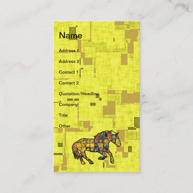 O CAVALO RUNNING ESQUADROU cartões de visitas (Frente)