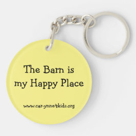 O celeiro é o meu feliz lugar Chaveiro de acrílico