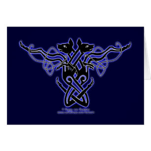 O céltico Knotwork persegue o cartão