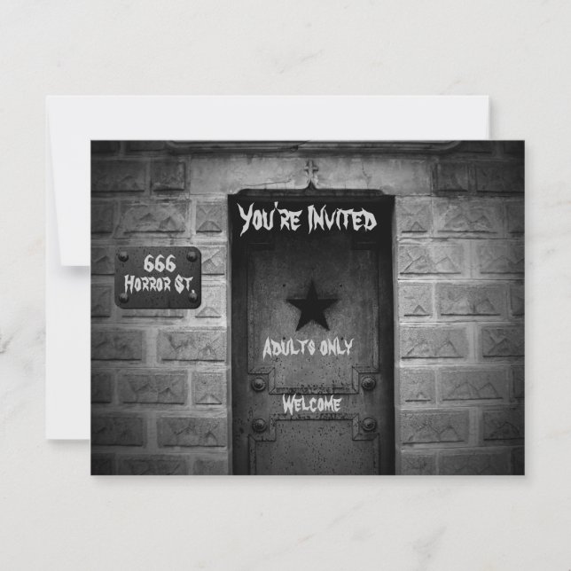 O Cemitério Spooky encriptou convites para o Dia d (Frente)