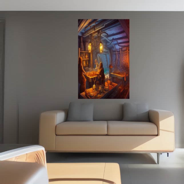 O centro Tavern | AI Art Poster (Criador carregado)