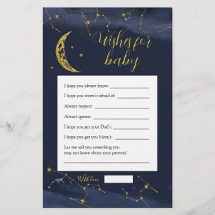 O Céu Noturno Sobre A Lua Deseja O Bebê