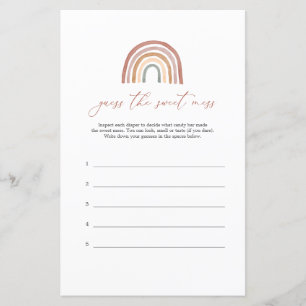 O Chá de fraldas Arco-Íris Adivinha O Jogo Do Bebê