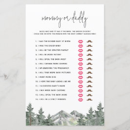 O Chá de fraldas Da Woodland Adivinha Quem Disse O