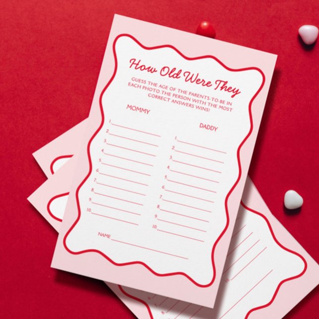 O Chá de fraldas De Cereja Adivinha O Jogo Da Idad (Criador carregado)