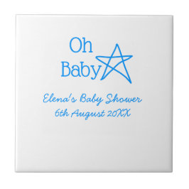 Ó chá de fraldas de estrelas azul bebê adiciona no