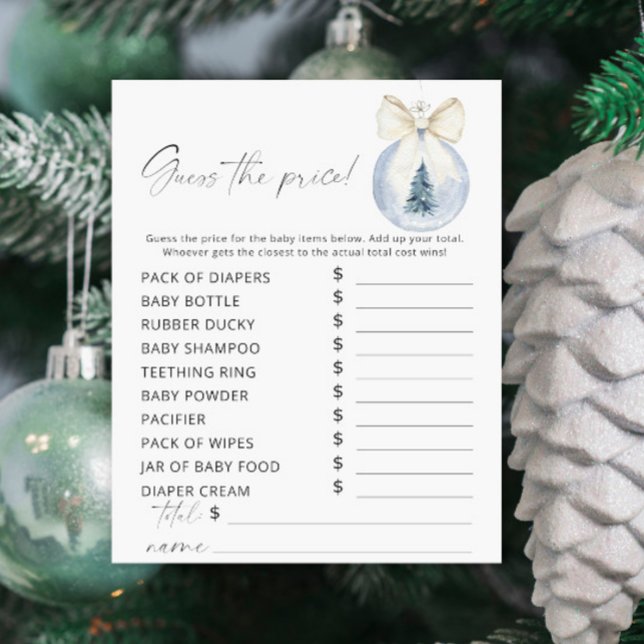 O chá de fraldas de inverno adivinha o jogo do pre (Criador carregado)