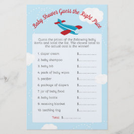 O Chá de fraldas do avião considera o preço certo