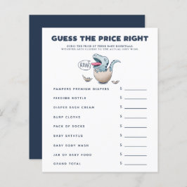 O Chá de fraldas do Dinossauro Adivinha O Preço Ce