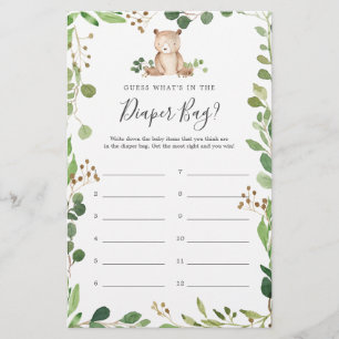 O Chá de fraldas do Urso adivinha o que há na Fral