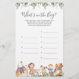 O Chá de fraldas Safari adivinha o que há no jogo