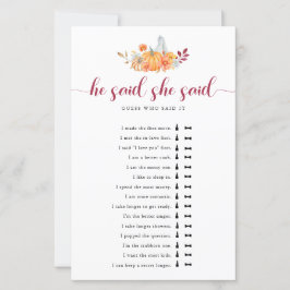 O Chá de panela Pumpkin Disse Que Disse O Jogo