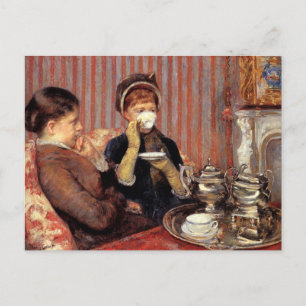 O Chá por Mary Cassatt Cartão Postal