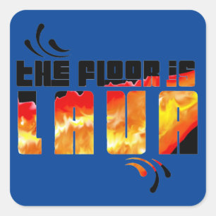 O chão é o adesivo da praça de lava