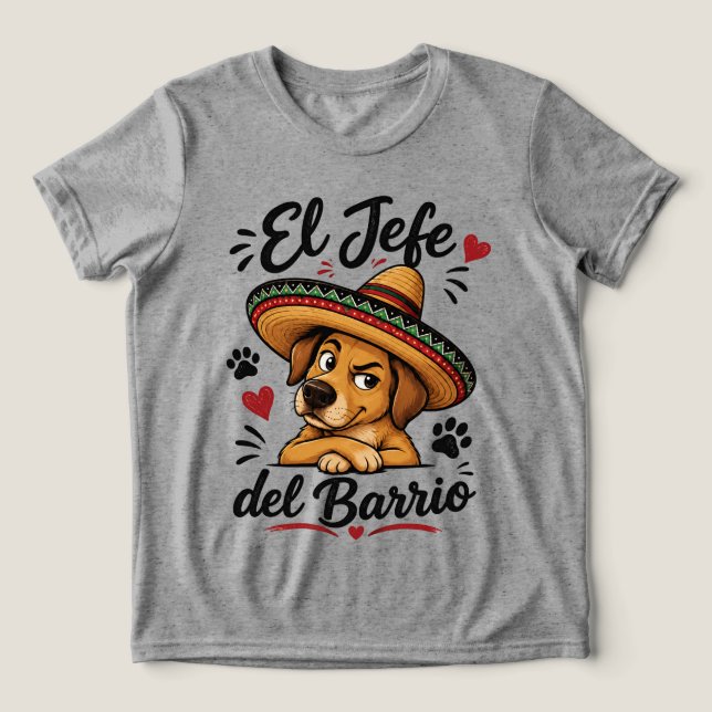 O Chefe do Bairro Cachorro Engraçado de Sombrero (Design frontal)