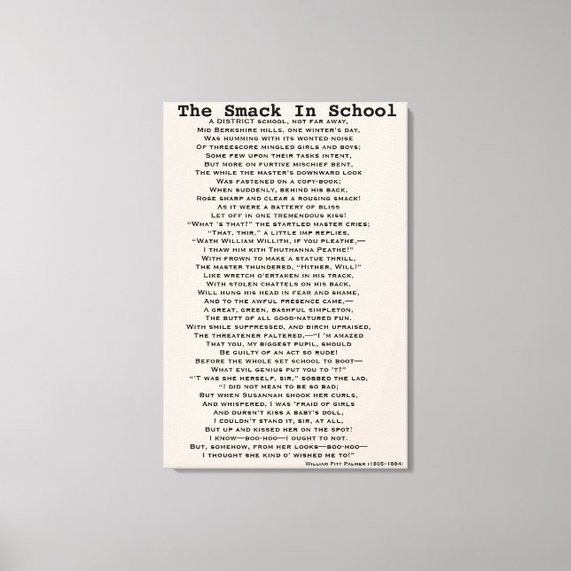 O CHEIRO NA ESCOLA POEM CANVAS IMPRIMA (Frente)