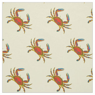 O Chesapeake vermelho pequeno Crabs o tecido