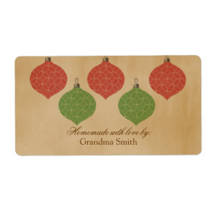 O chique do vintage Ornaments etiquetas do Natal