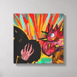O Choro do Galo - Arte da Parede da Canvas Cristã