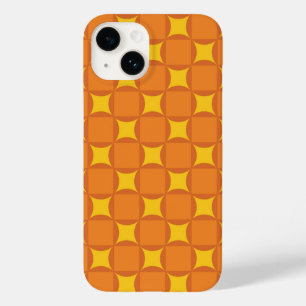 O círculo de estilo dos anos 70 laranja